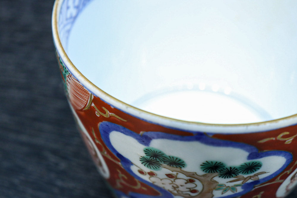 縁起物の絵柄が映える古伊万里の向付 DC7936 在庫7個 – 古福庵