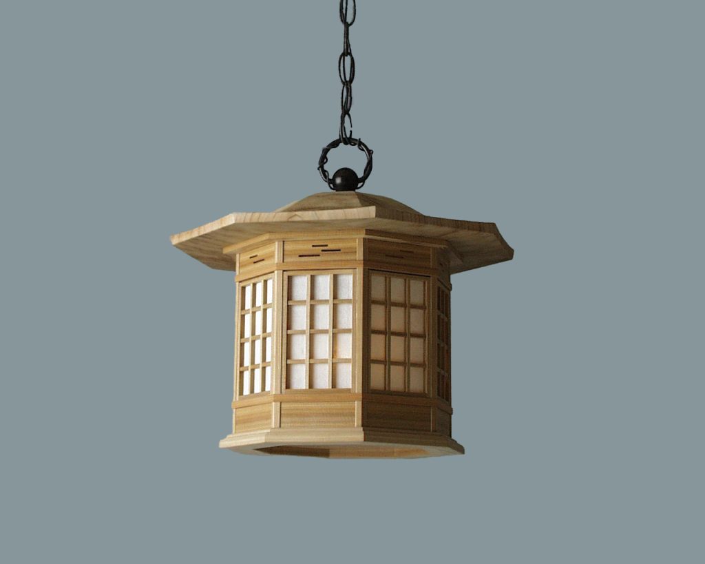 0083 杉八角吊り灯籠 - KOHSEKI SASHIMONO