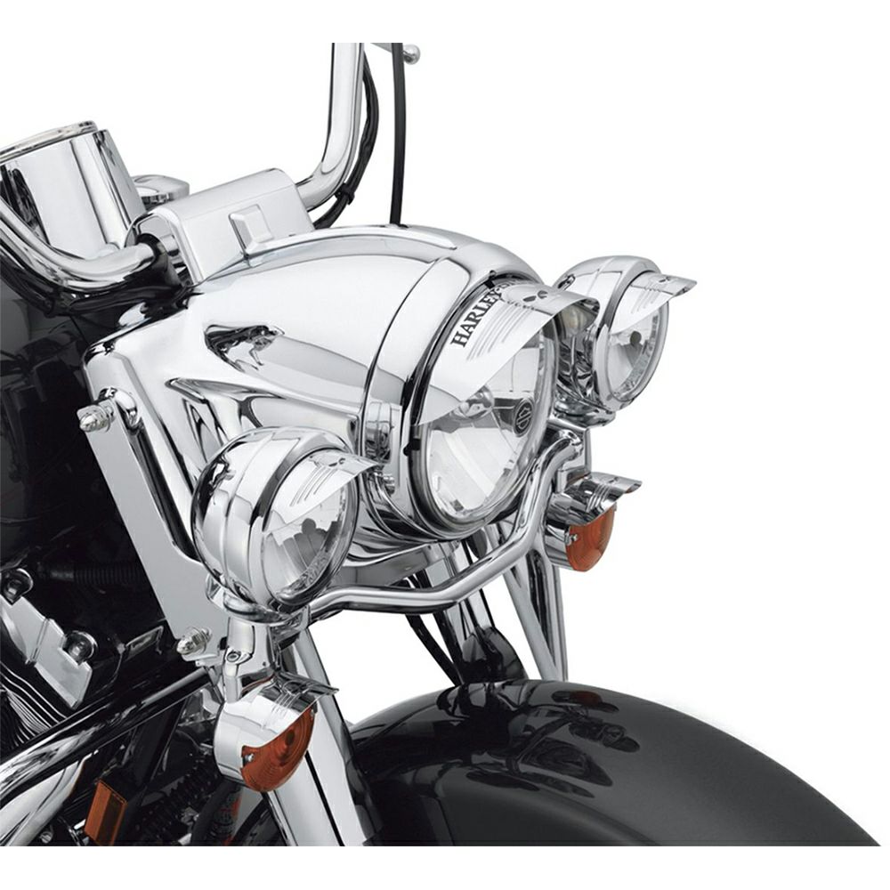 69793-07】ハーレー純正 ヘッドライトSkull Headlamp Visor／EVOダイナ