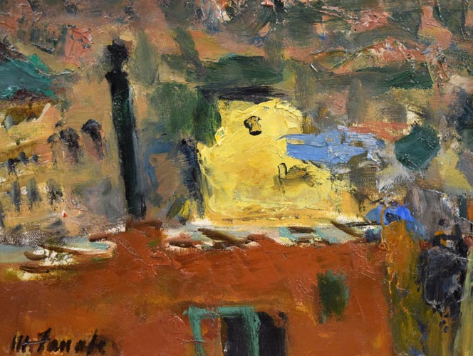 田辺三重松「サクレクール眺望（パリ）」油絵・F10号 絵画買取・販売の