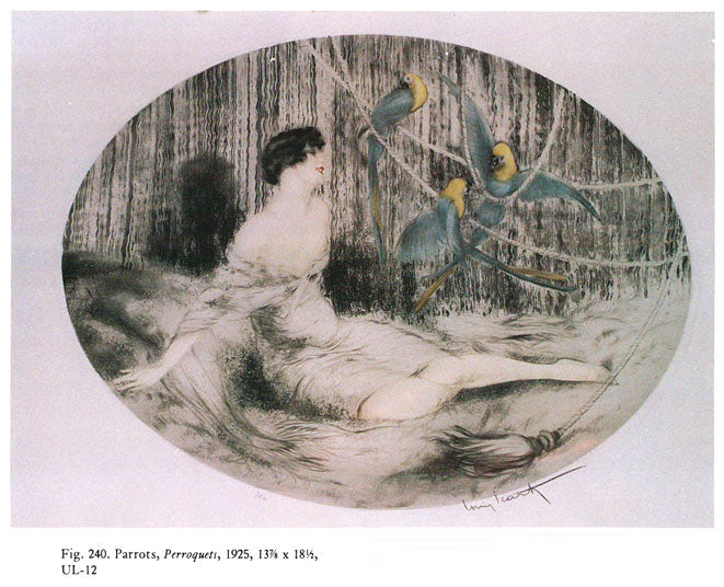 ルイ イカール(Louis Icart)「オウム」銅版画（エッチング） 絵画買取