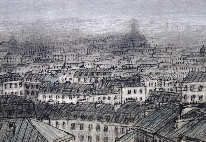 風間完「街（A）」リトグラフ 絵画買取・販売の小竹美術