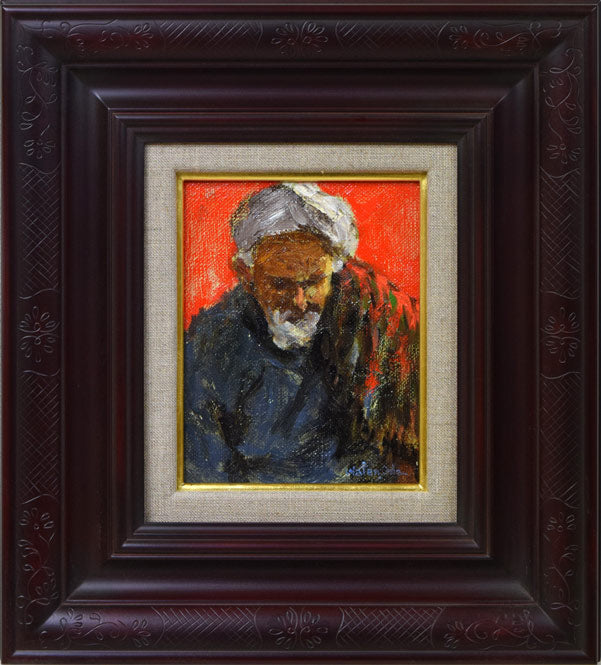 織田広喜「少女」油絵・F3号 絵画買取・販売の小竹美術