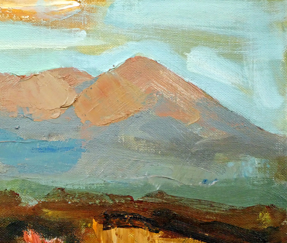 高橋北修「秋の大雪山」油絵・F4号 絵画買取・販売の小竹美術