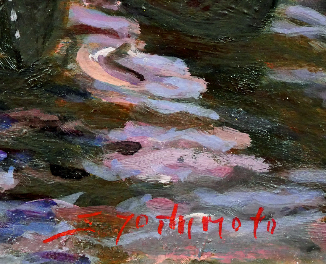 吉本哲「ヴェネチア夜明け（イタリア）」油絵・F4号 絵画買取・販売の