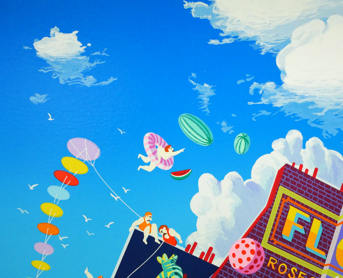 山形博導（ヒロヤマガタ）「凧（カイト）」シルクスクリーン版画 絵画