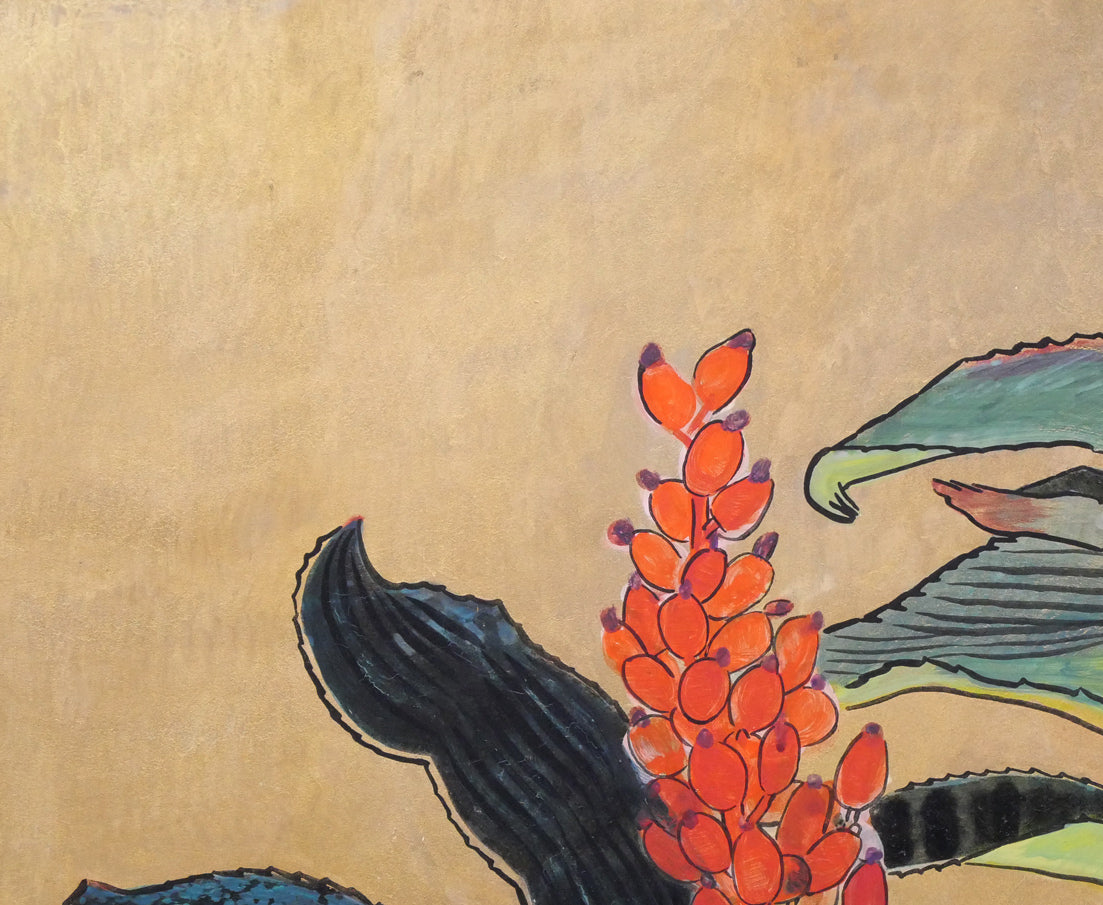 片岡球子「はな」日本画・M15号 絵画買取・販売の小竹美術