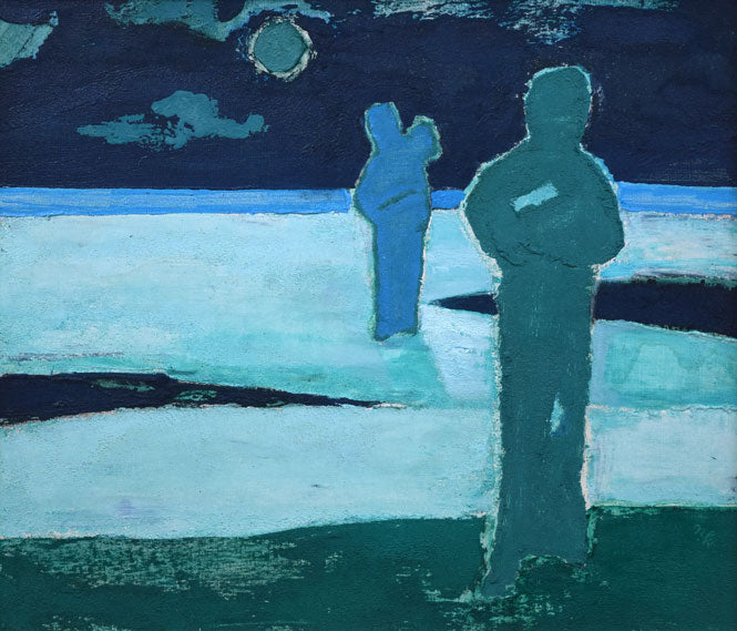 国松登「氷人」油絵・F10号 絵画買取・販売の小竹美術