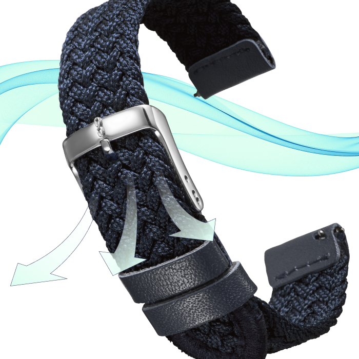 Knot S18-MK-OV 時計ベルト バンド くみひも 18mm オリーブ グリーン