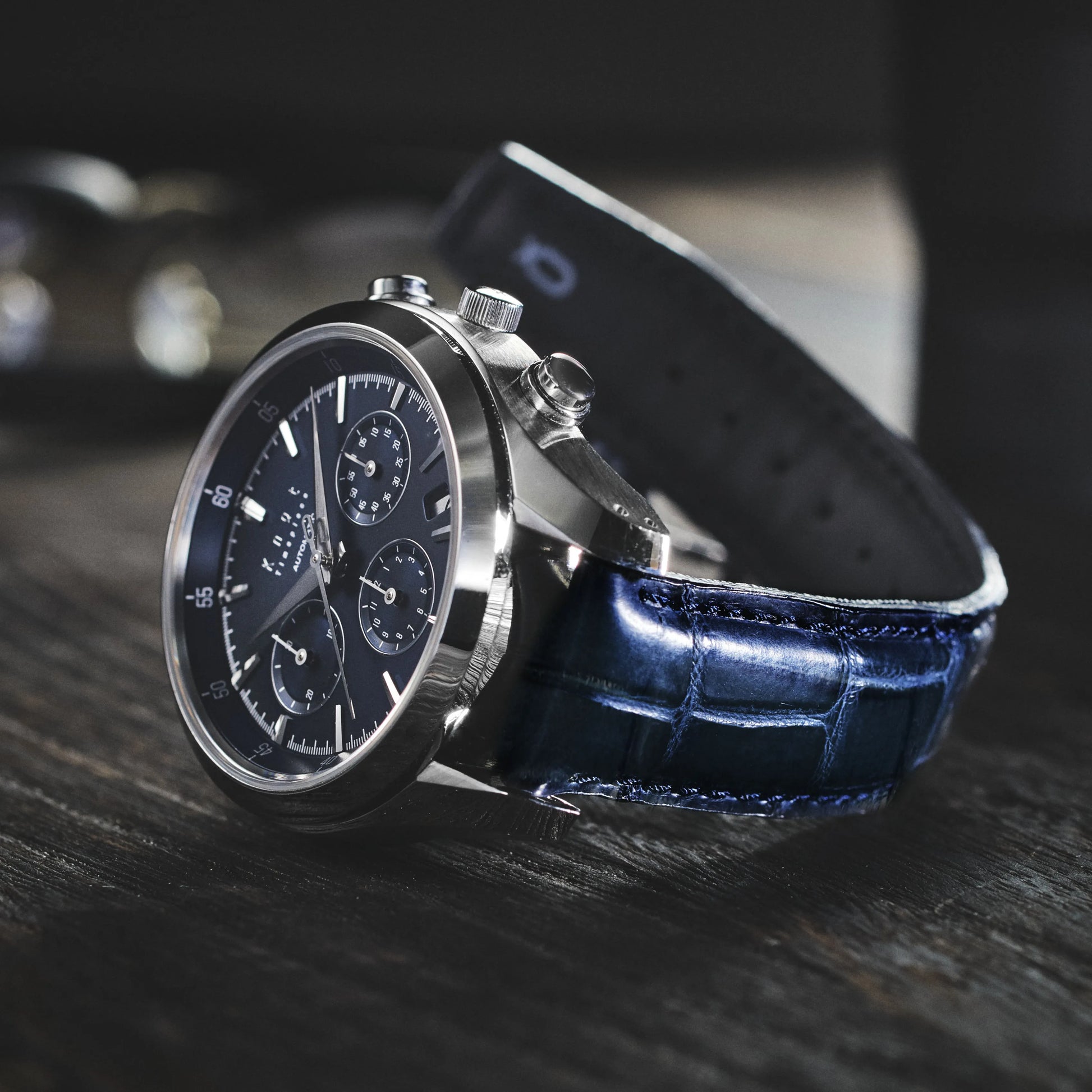 Knot S18-SFC-PBL 時計ベルト バンド パティーヌ仕上げ クロコダイル