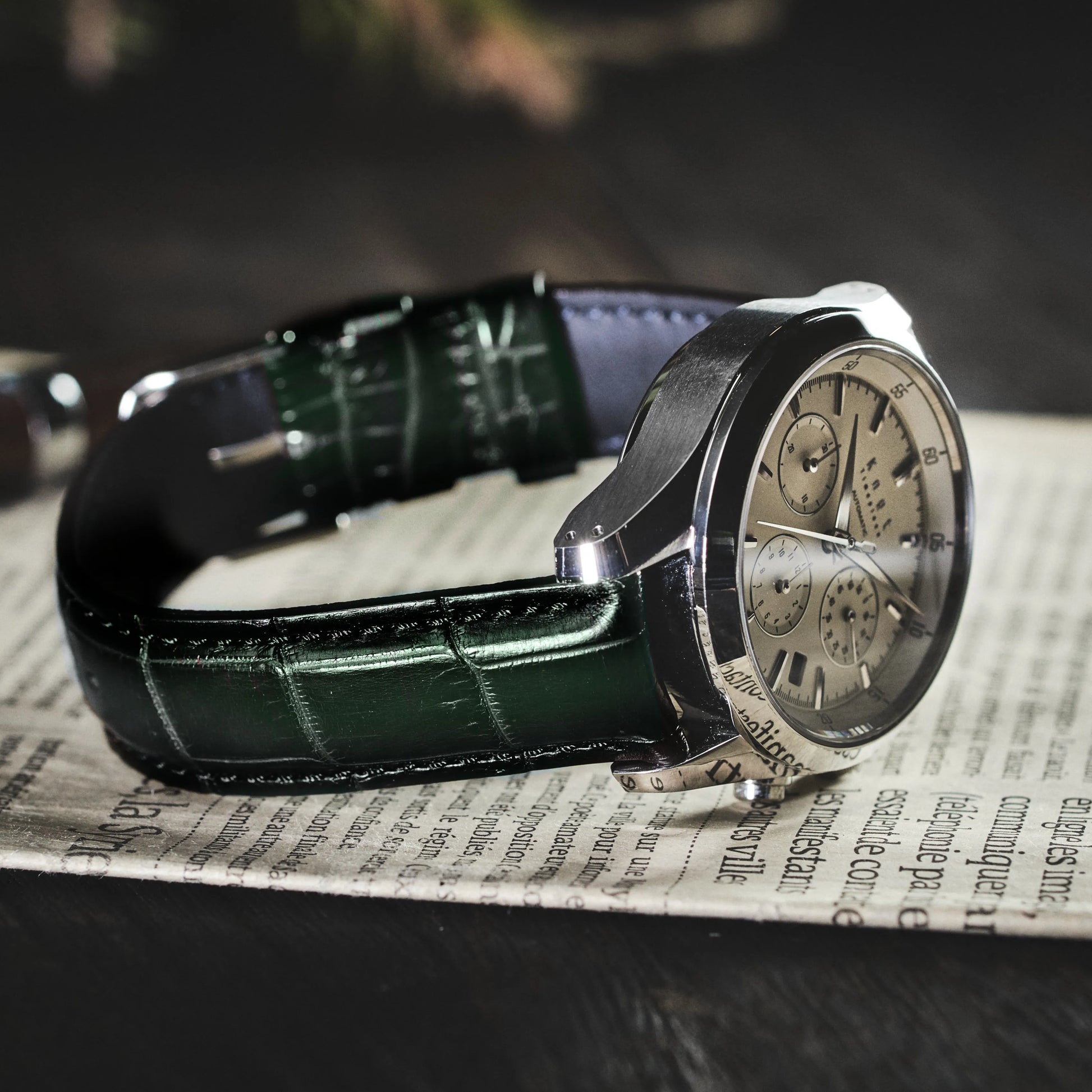 Knot S18-SFC-BK 時計ベルト バンド パティーヌ仕上げ クロコダイル