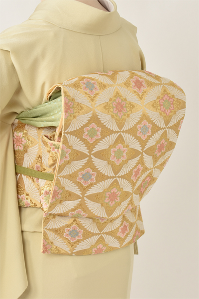 訪問着[加賀友禅・淡い鶯色]｜着物レンタルあき (来店着付け無料・全国