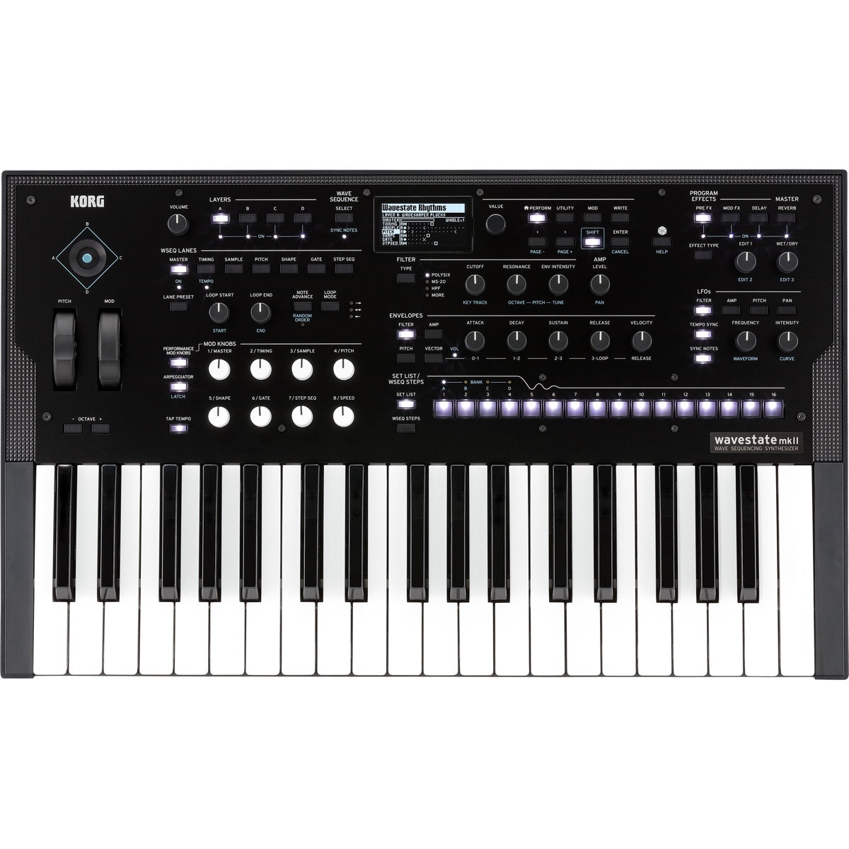 Korg Wavestate Mk II 37-Key Wave Sequencing Synthesizer STUDIO KIT
