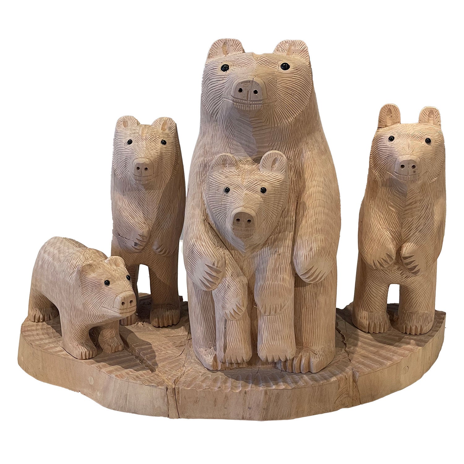 増田きよたか「ファミリー」 – 八雲木彫り熊【熊つみ】