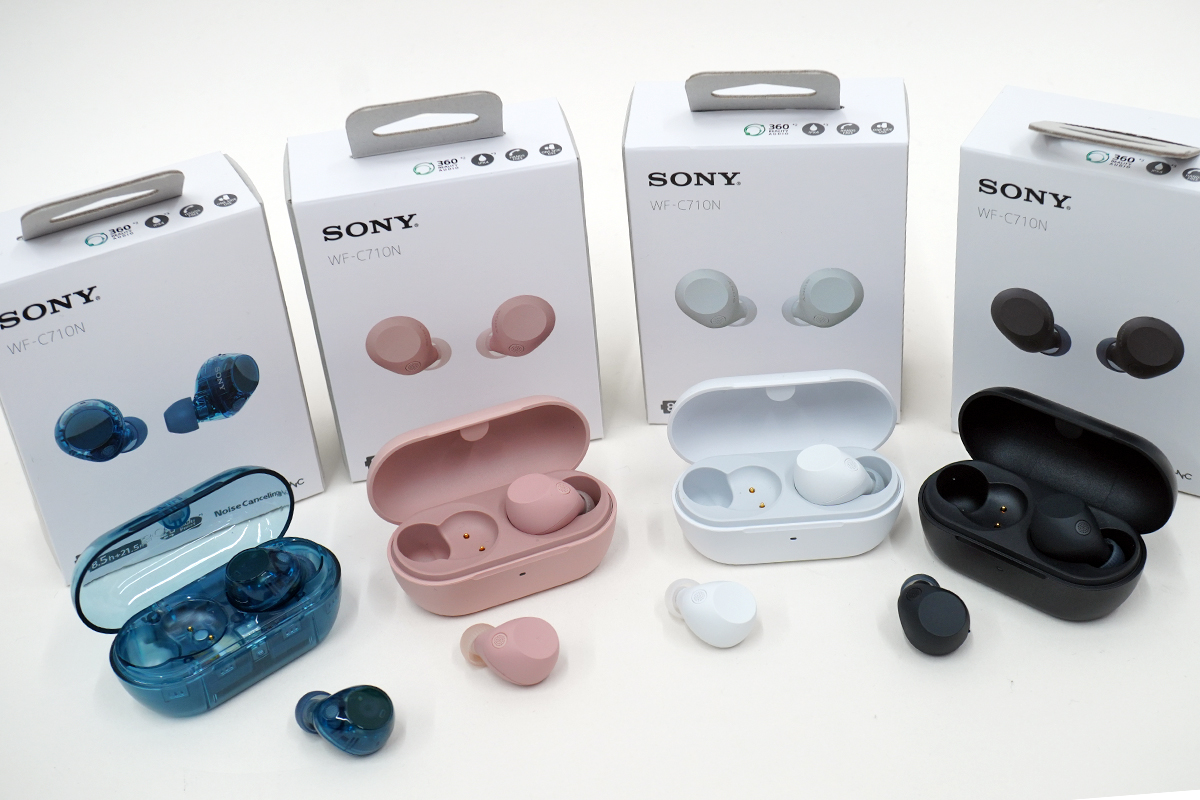 ワイヤレスノイズキャンセリングステレオヘッドセット「WF-C710N」実機