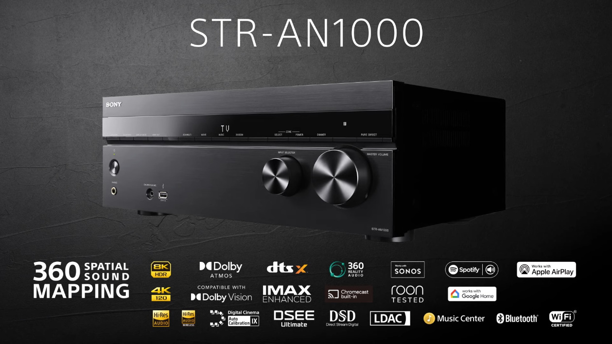 8K、4K/120pに対応するマルチチャンネルAVレシーバー「STR-AN1000」が