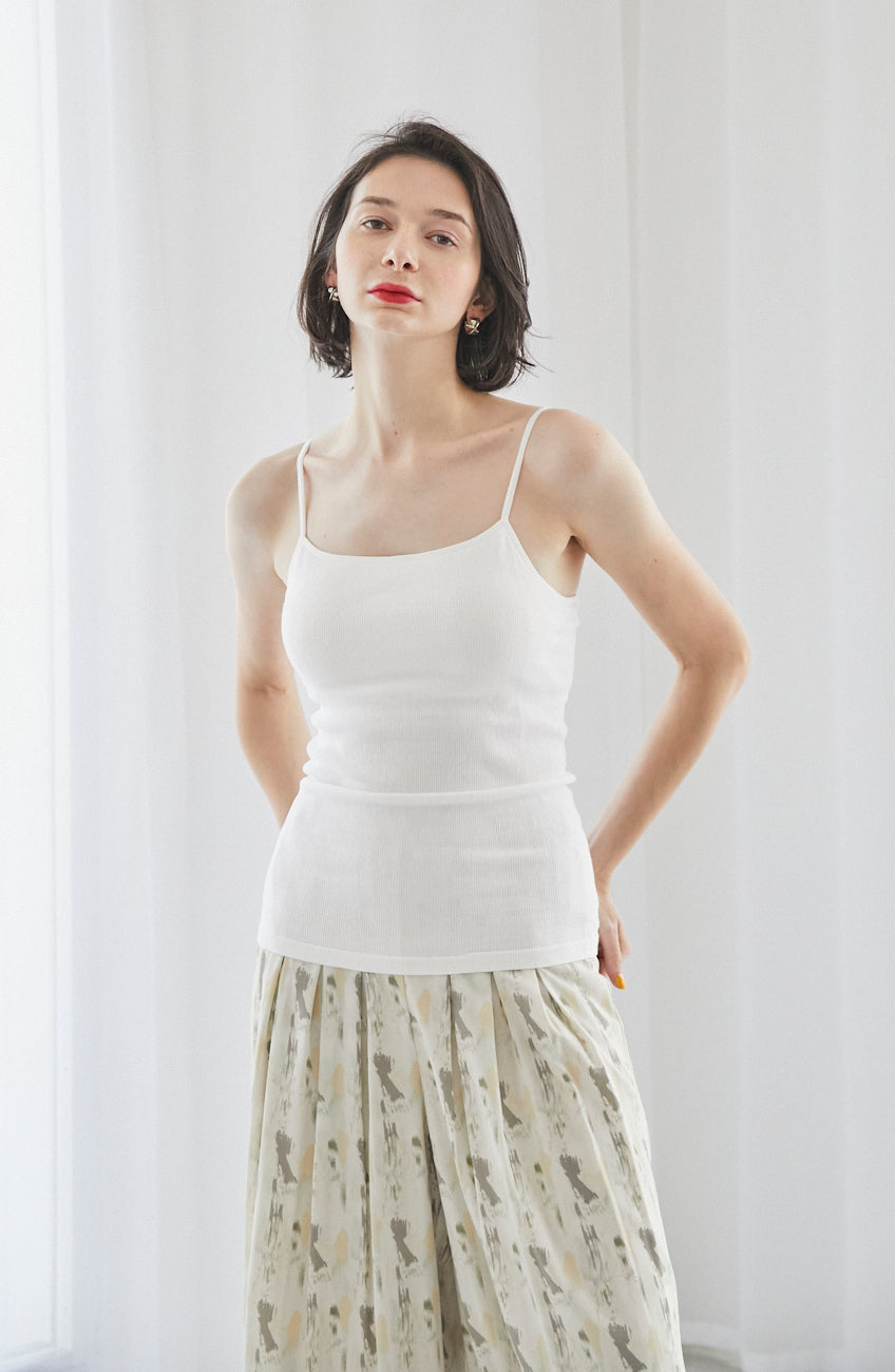 オーガニックコットンサーキュラージャージーカップ付キャミソール