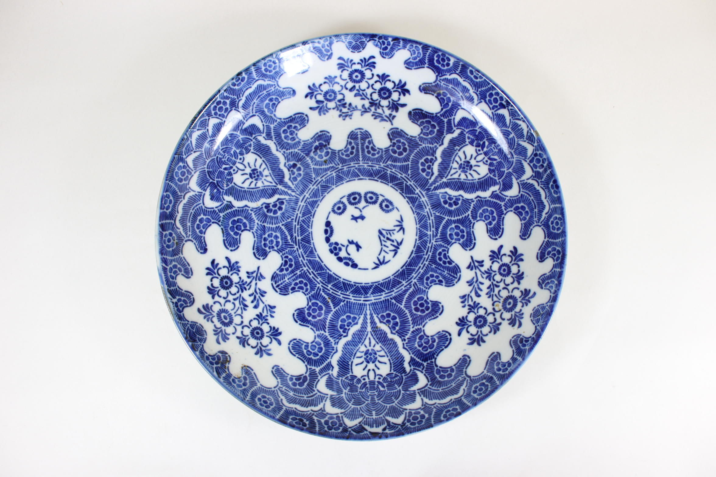 染付印判7寸皿 明治/22㎝ Dish/19c./Japan – 倉日用商店