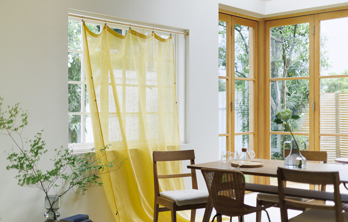 麻リネン100％薄地カーテン | 自然素材カーテンの通販はKURASIKU(クラシク)