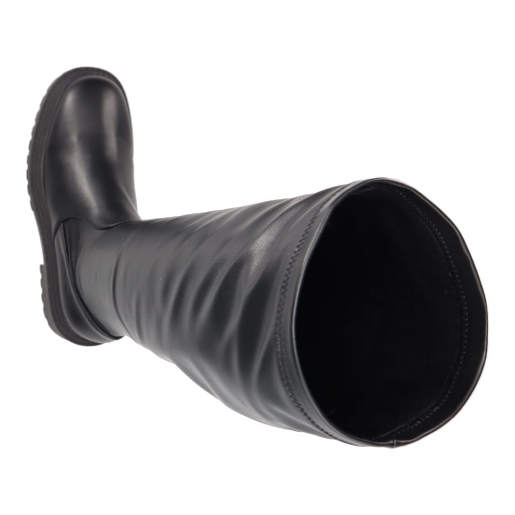 Zipper ジッパー 厚底ロングブーツ レディース ブラック | 靴