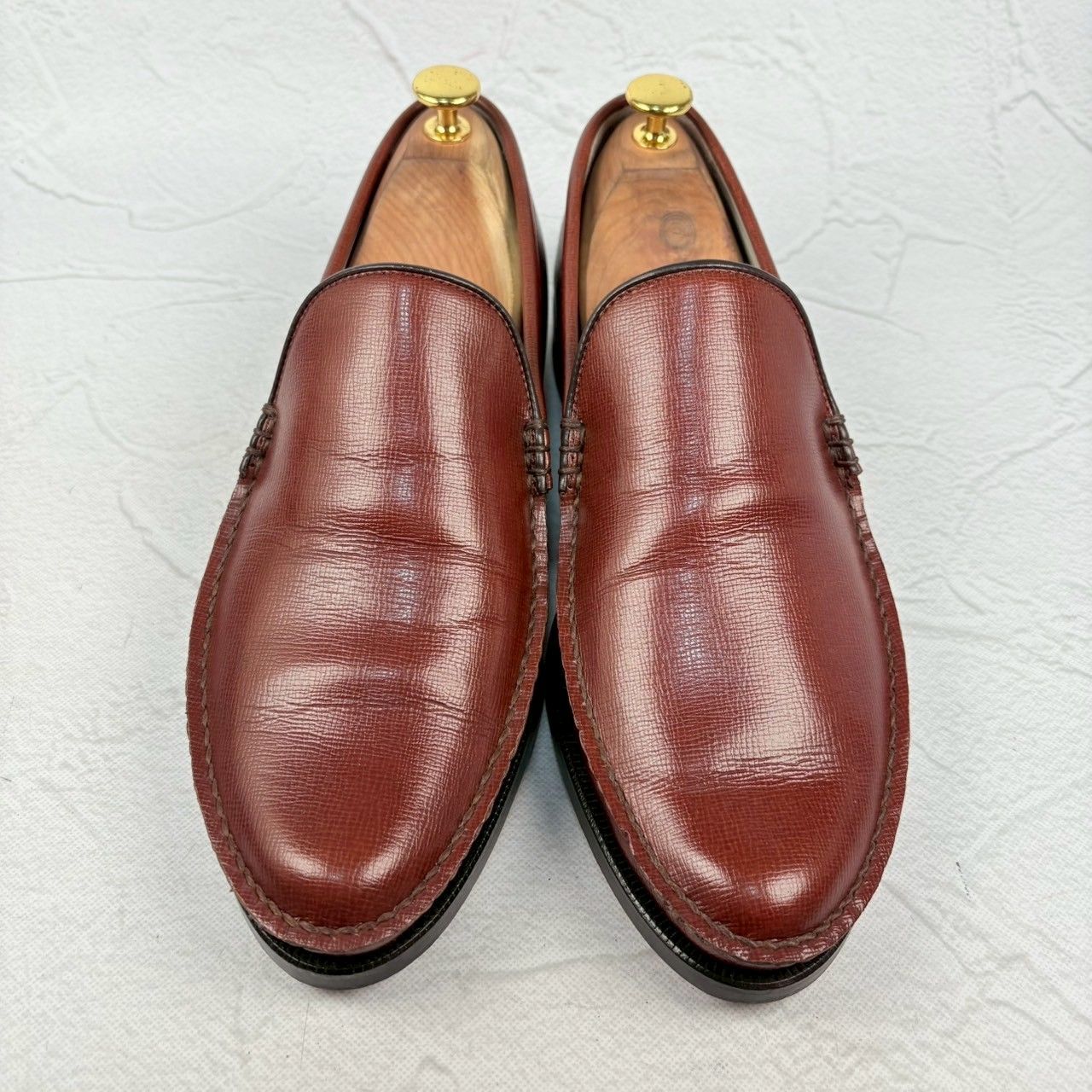 美品】REGAL リーガル コブラヴァンプ ローファー シボ革 茶 26 / 26.5