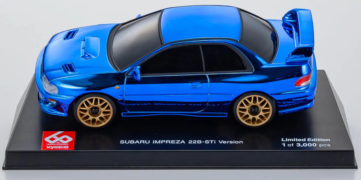ASC MA020 SUBARU Impreza 22B-STi Version Chrome Blue Kyosho 60th