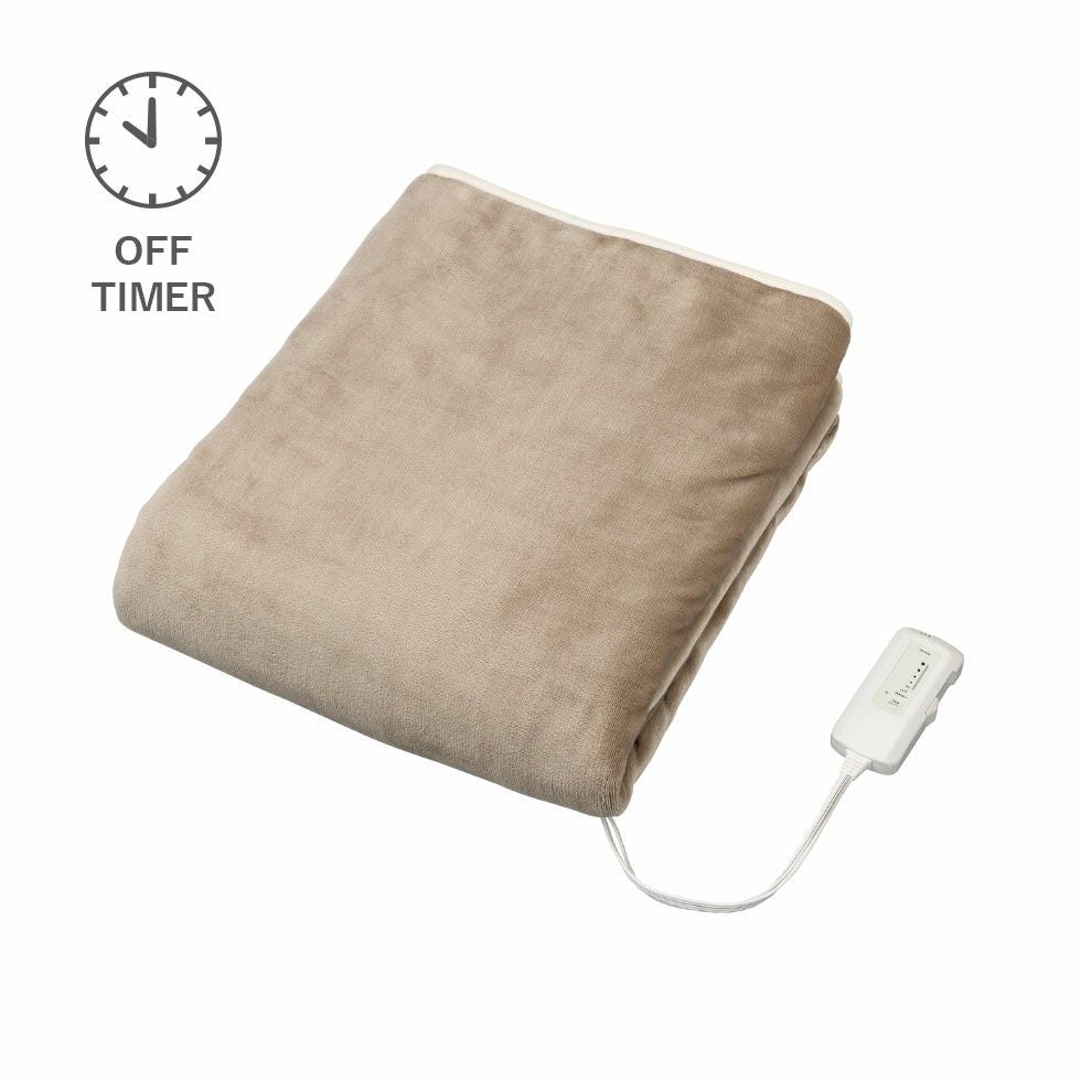 ここちよい電気毛布タイマー付き（掛け敷き）188x120cmKDK-75240T