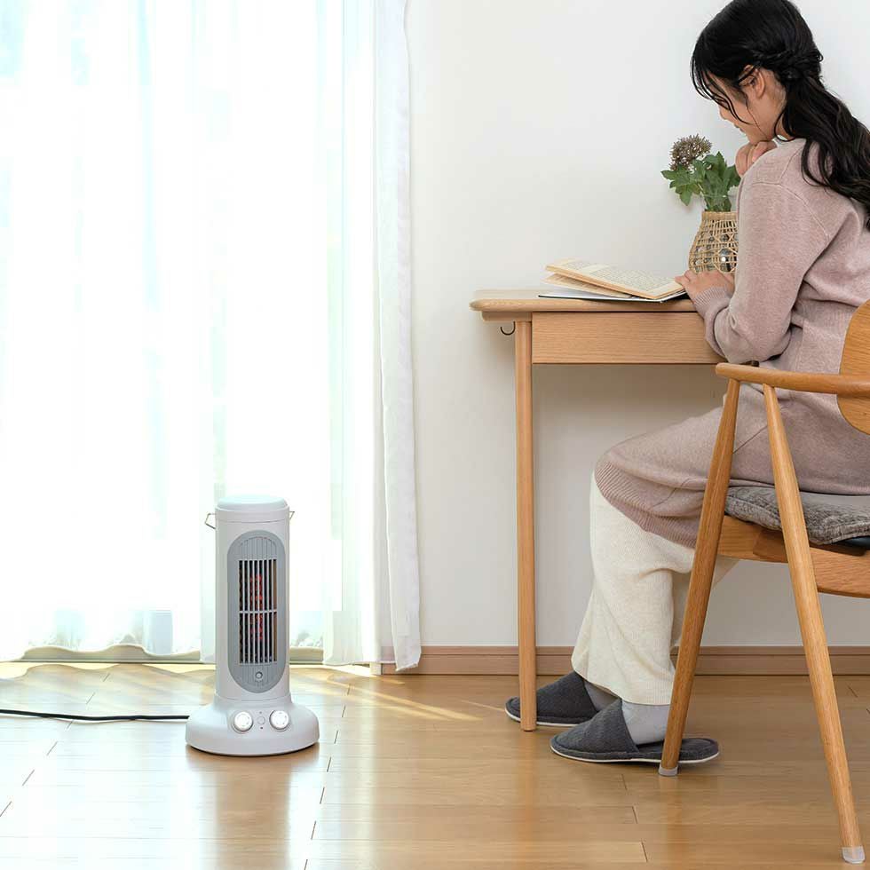 セラミックヒーターストーブ風デザインKPH-1258 | コイズミオンライン