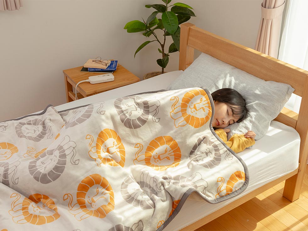 販売終了】電気毛布(掛け敷き)リサ・ラーソン188x120cmKDK-L305