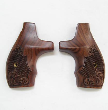 L.A.ホビーショップ / 木グリップ : Jフレーム[ラウンド/オーバー] M36