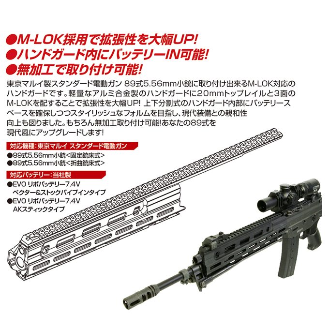 L.A.ホビーショップ / マルイ STD電動ガン 89式小銃用 M-LOKハンド