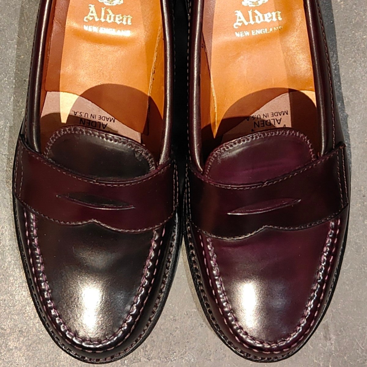 新品未使用【ALDEN】オールデン 986 ペニーローファー コードバン