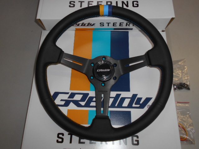 TRUST GReddy スポーツステアリング 3ライン入り（34Φ/レザー） – ラ