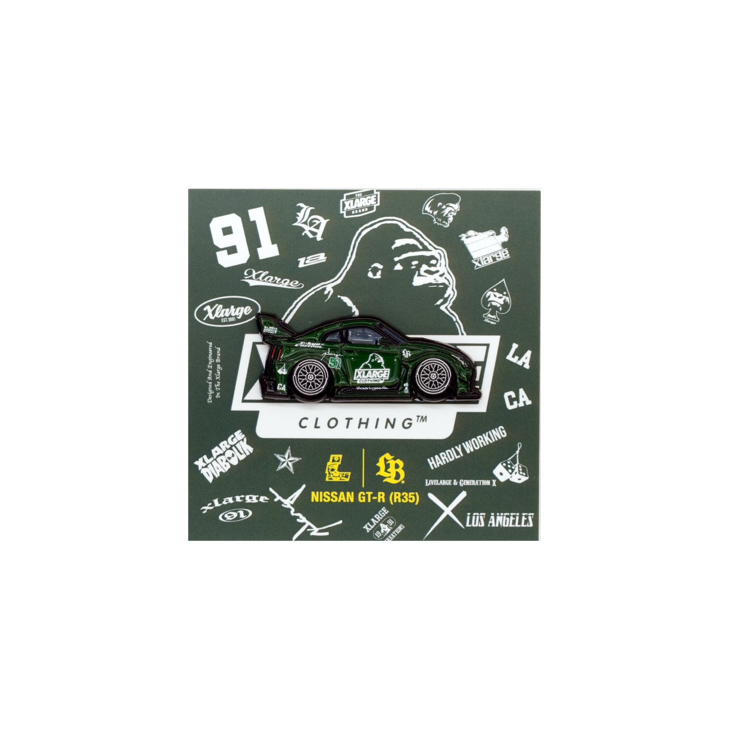 Leen Custom Pin Badge GTR XLARGE Green - LB-ONLINE STORE