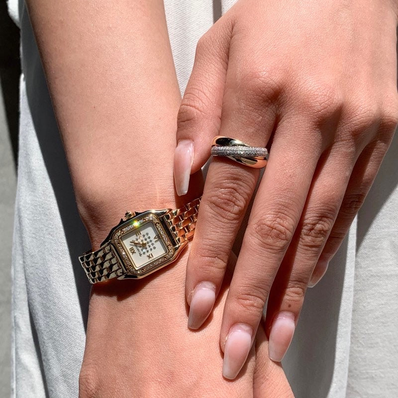 パンテール SM K18YG ホワイトシェル文字盤 純正ダイヤ – LE MIRAIS