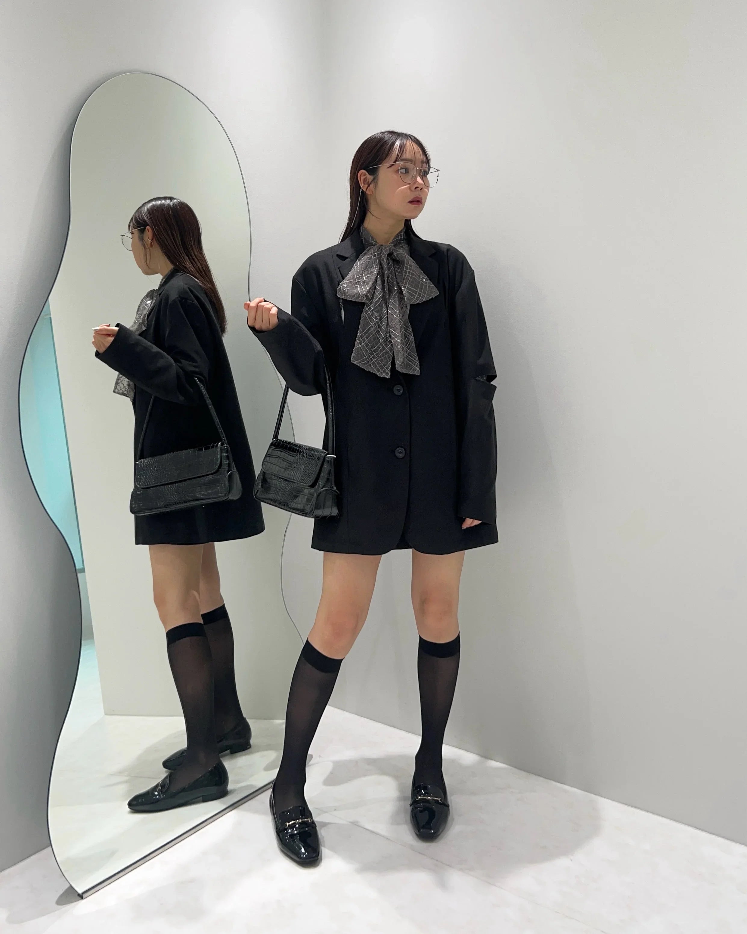 当日発送】ドットスパンコールリボンボレロオールインワンパンツ