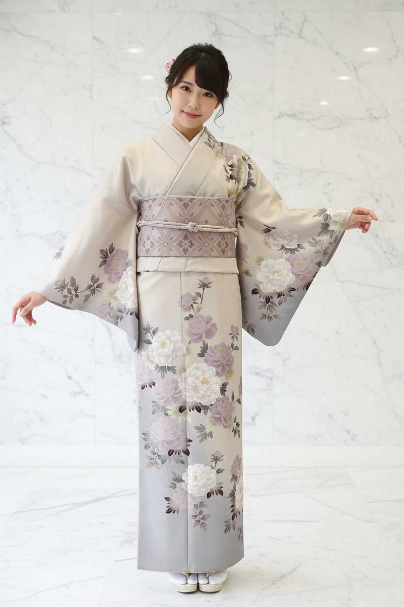 訪問着 袷 (10月～翌5月)レンタル】着付け無料12100円 (名古屋駅 錦