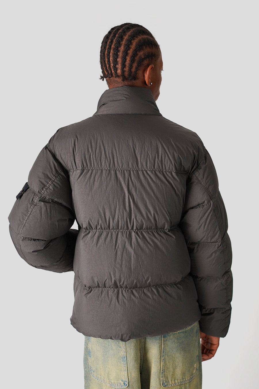Stone Island - LEAD GREY CRINKLE REPS NY RECYCLED NYLON DOWN