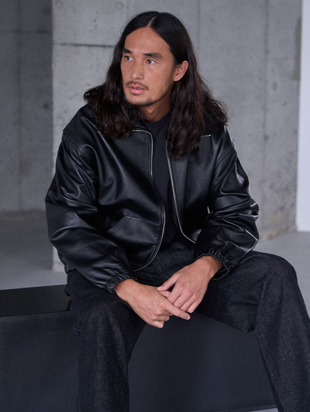 PREMIUM BLACK FULLZIP SPORTS LEATHER JACKET – リーバイス®公式