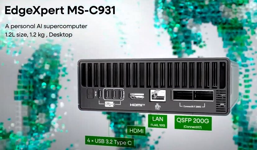MSI EdgeXpert Compact AI Supercomputer Based on NVIDIA DGX Spark