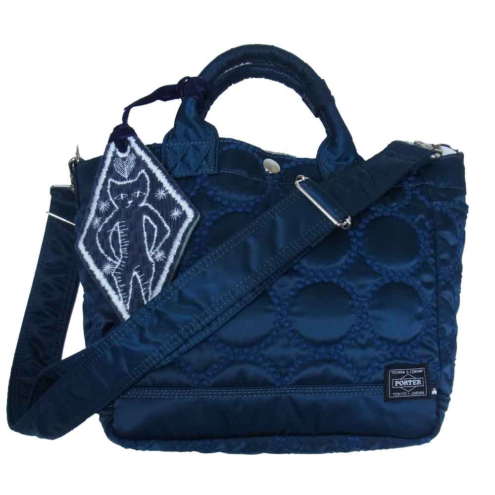 ハンドメイド トートバッグ ミナペルホネン タンバリンネイビー+