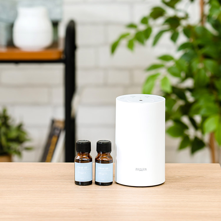 ネブライザー式 アロマディフューザーと専用オイルセット MRU-03LP