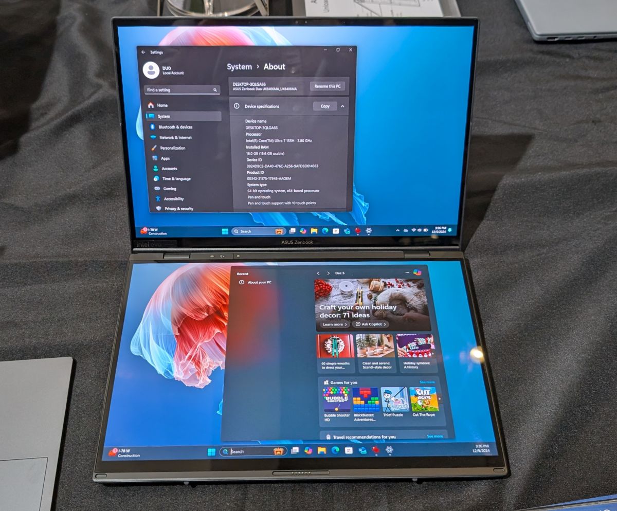 Asus Zenbook DUO 2025: Dual-screen laptop gets an Intel Arrow Lake