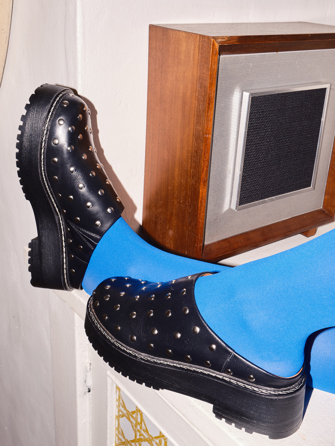 Lena Chunky Mule - Studs – Lisa Says Gah