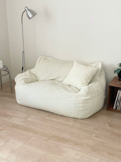 LOOSY 2人掛けビーズソファ Ivory｜2人用ソファ おしゃれ 一人暮らし