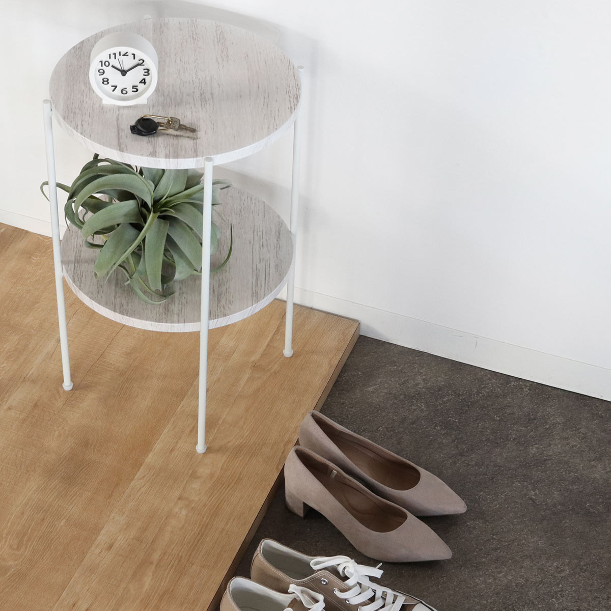 dショッピング |アウトレット サイドテーブル 高さ52cm 2段 ラック