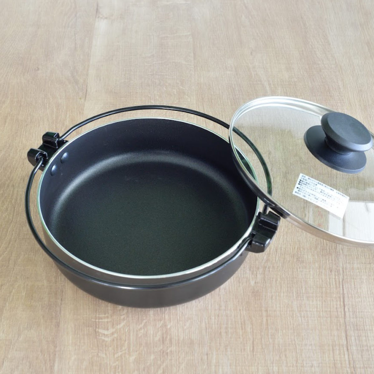 すき焼き鍋 26cm IH対応 旨宴 ガラス蓋付き （ ガス火対応 オール熱源