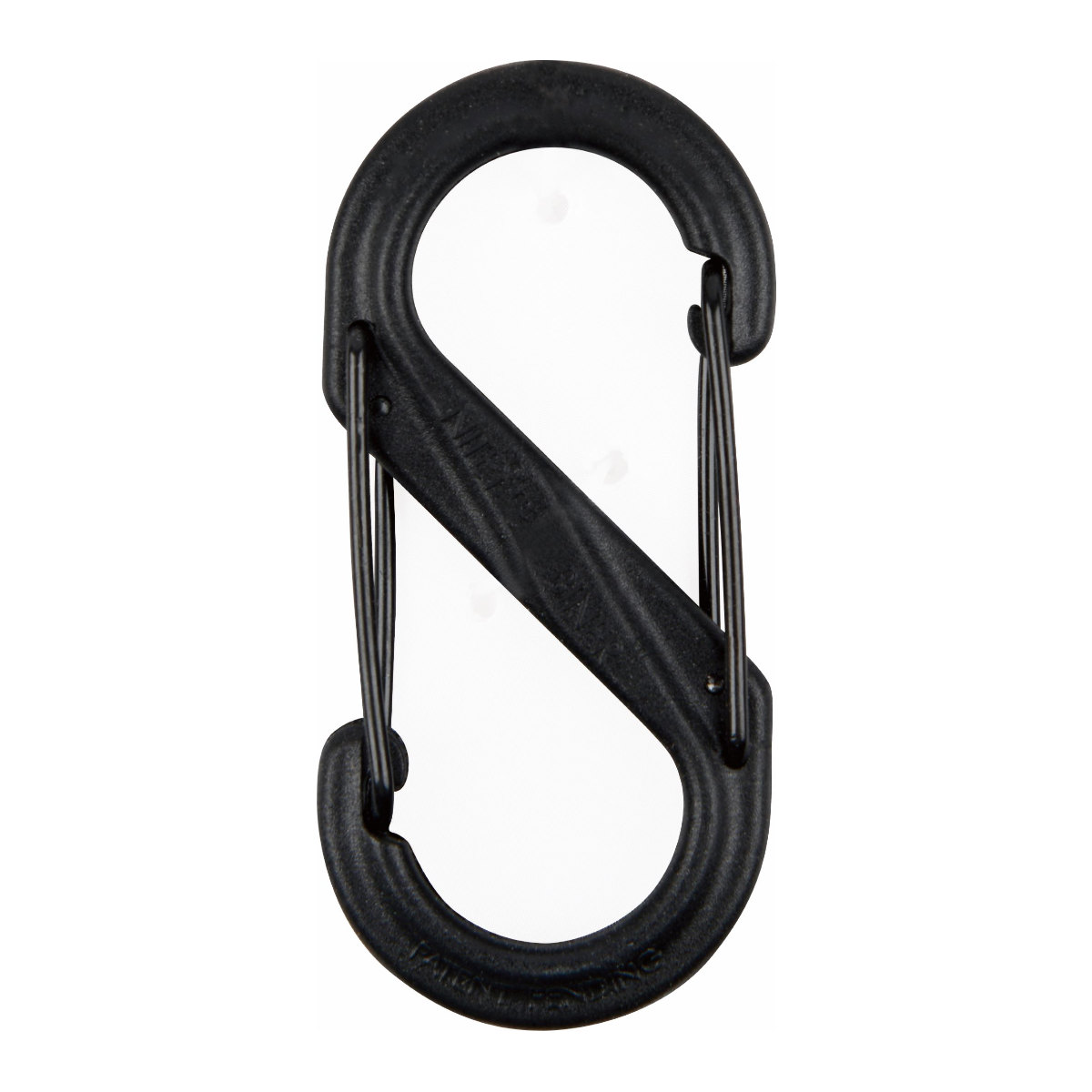 カラビナ エスビナー プラスチック ブラックゲート ＃2 幅2.4×高さ5.2