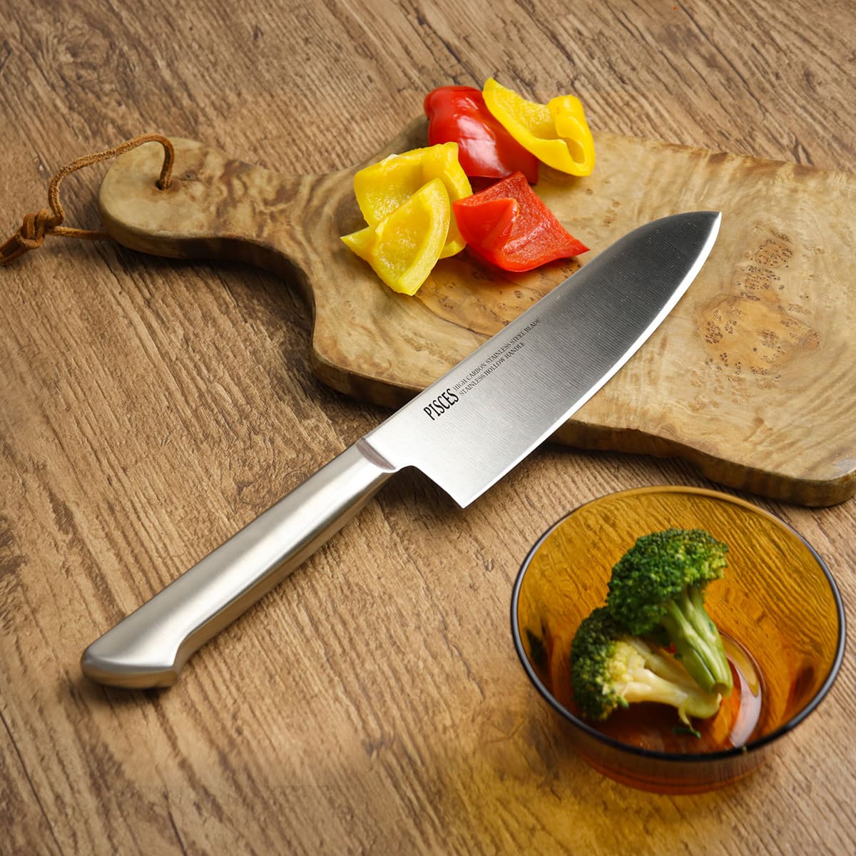 三徳包丁 17cm PISCES オールステンレス 日本製 （ 料理包丁 万能包丁
