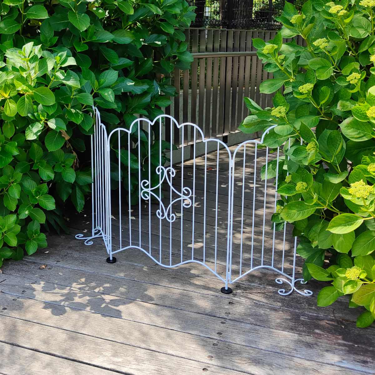 フェンス エレガントゲート アイアン 折り畳み （ ガーデンフェンス 柵